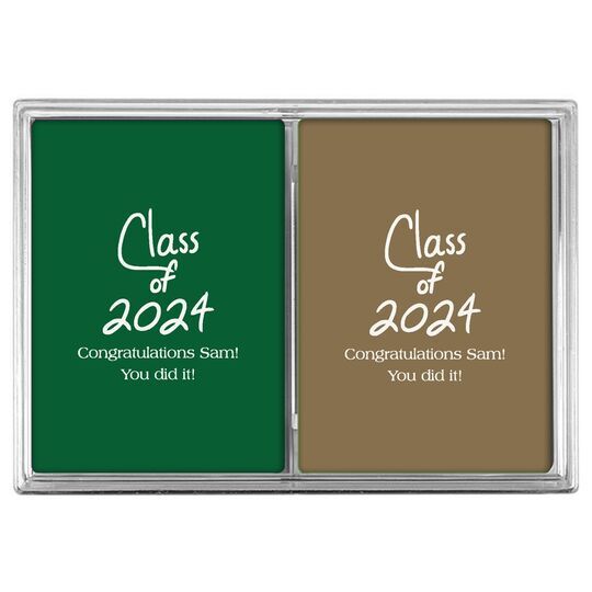 Fun Class of 2024 Double Deck Playing Cards